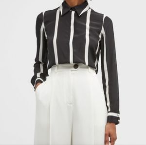 NWT ALICE + OLIVIA 100% SILK WILLA PLACKET PULLOVER TOP